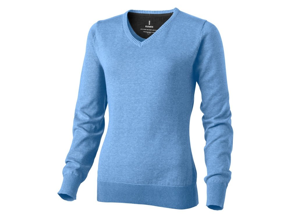 Пуловер "Spruce" женский с V-образным вырезом, светло-синий 2XL