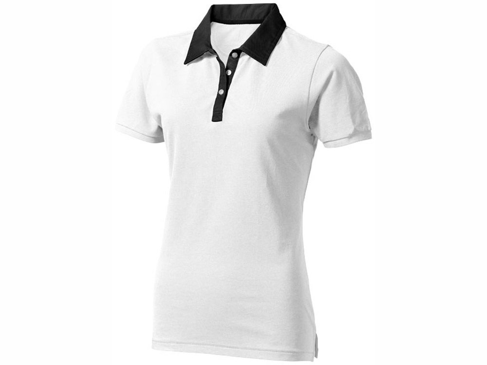 Рубашка поло "York" женская, белый/антрацит 2XL