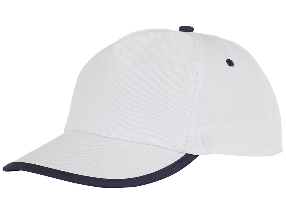 Пятипанельная кепка Nestor с окантовкой, белый/темно-синий 60