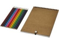 Цветной набор «Claude» (листы для раскрашивания - 10шт, листы для рисования - 40шт, карандаш цветной - 12шт)